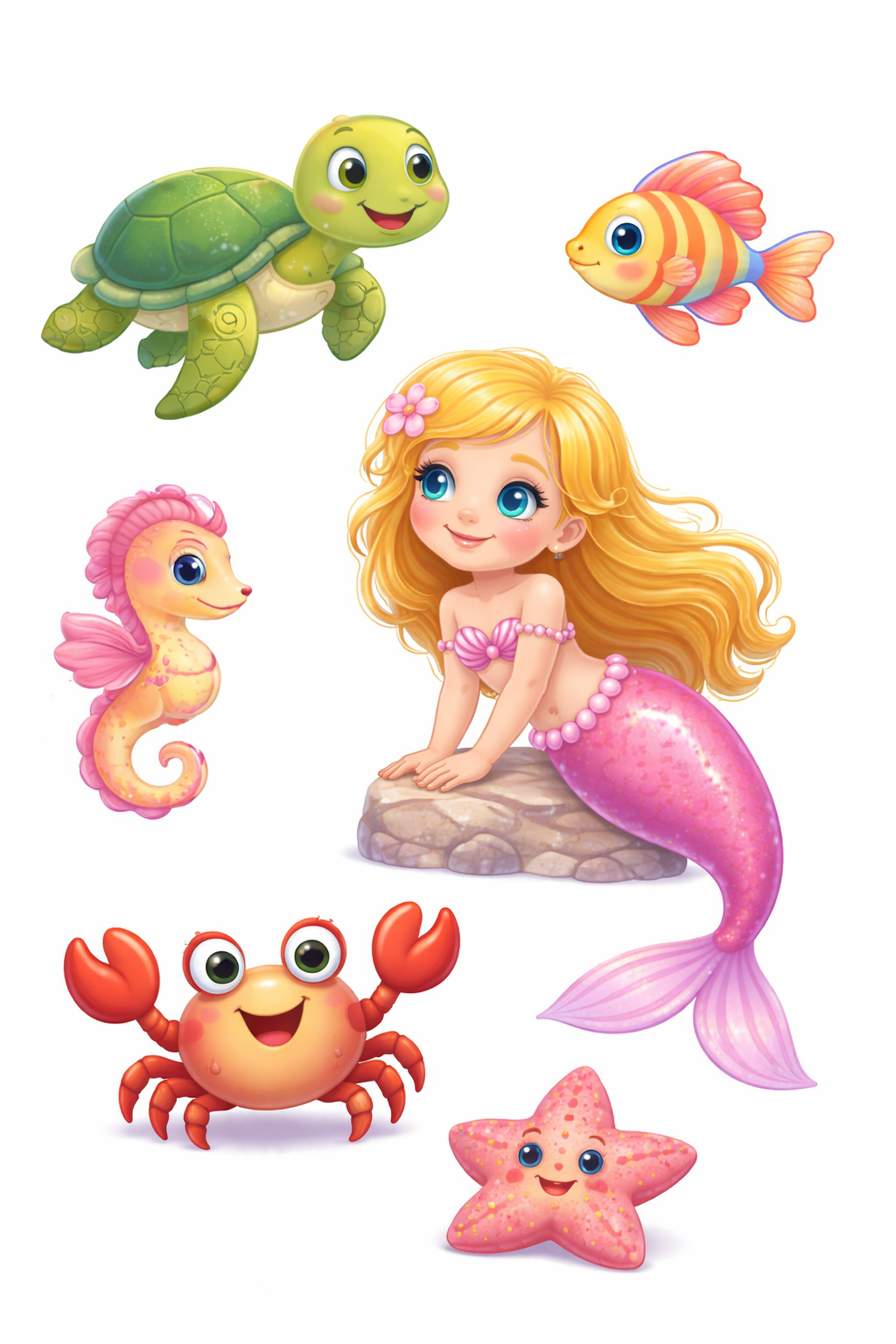 Lámina de personajes del cuento.